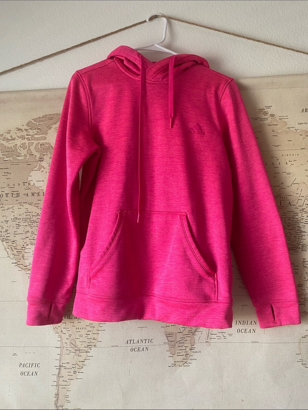 adidas Hot Pink Pullover Hoodie